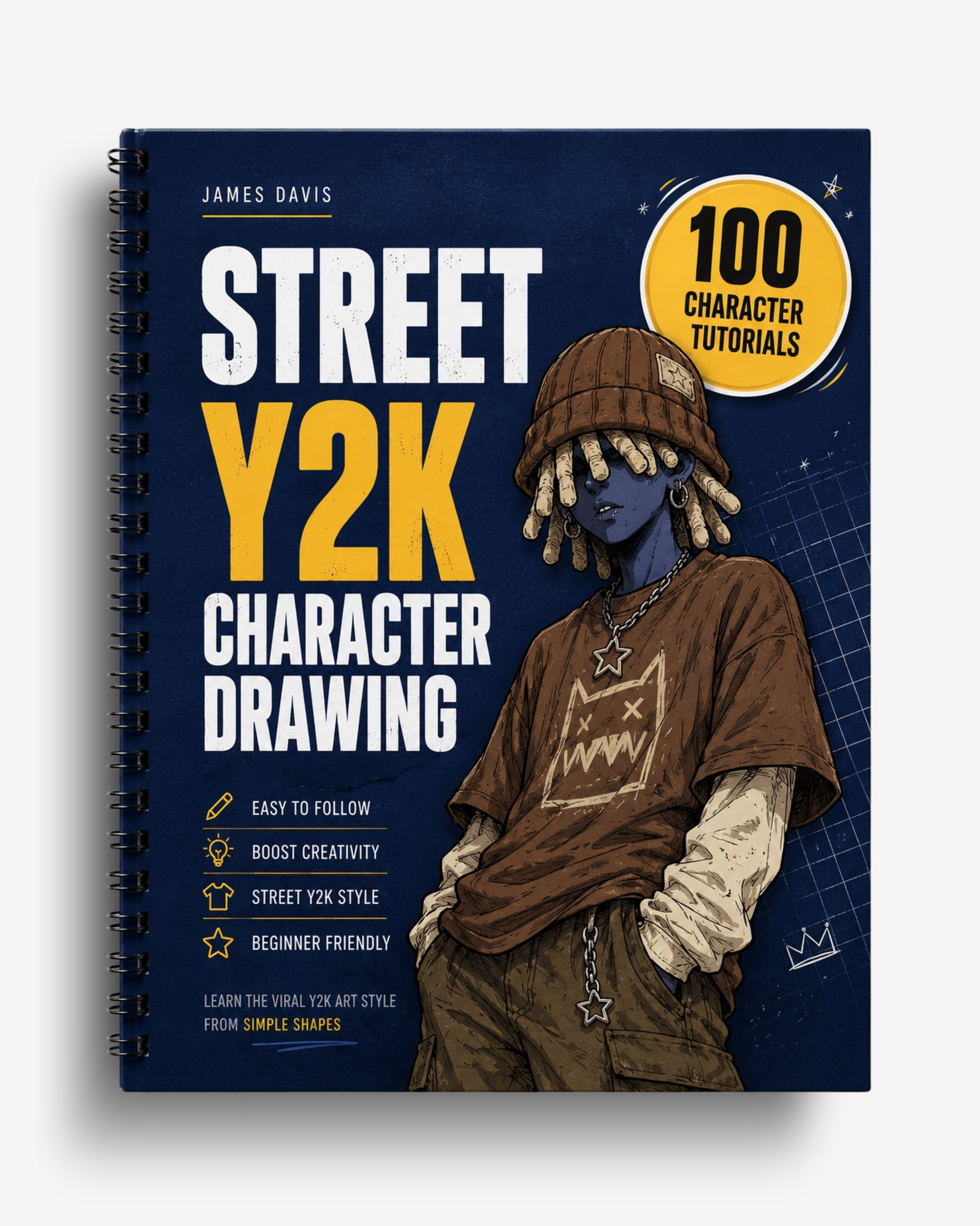 Street Y2K Character Drawing Guide | 100 Step-by-Step Tutorials